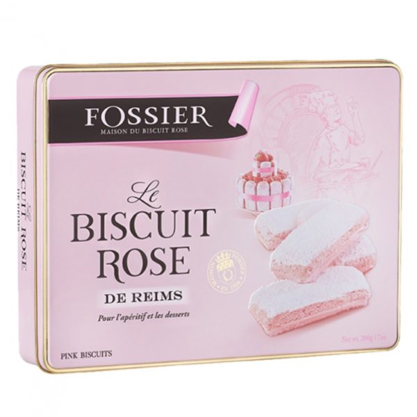 Lata de galletas Biscuits Roses de Reims 200gr. “Fossier”