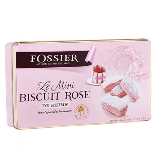 Lata de galletas Biscuits Roses de Reims 110gr. “Fossier”
