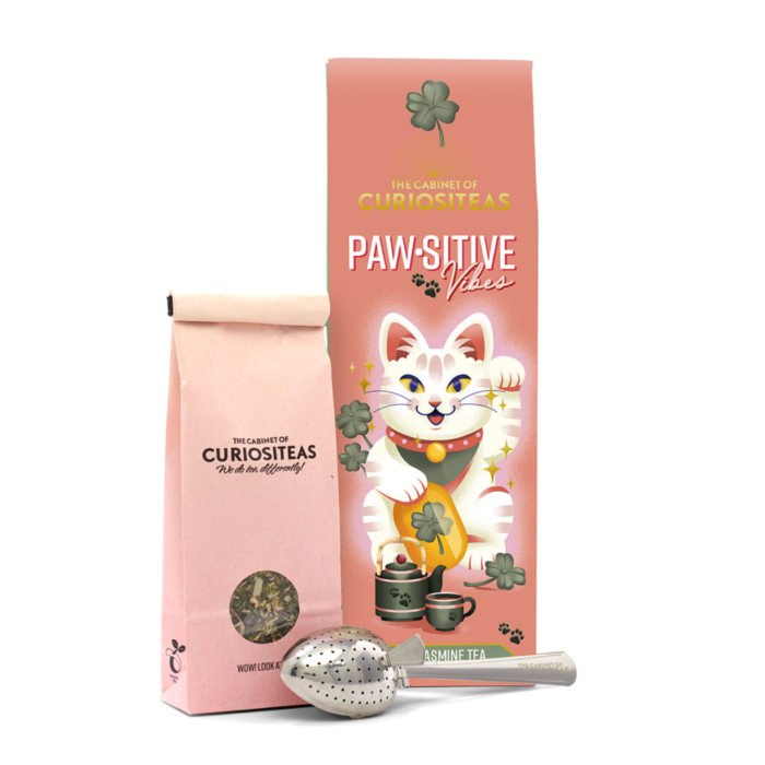 TÉ + INFUSOR EN CAJA REGALO PAW-SITIVE LUCKY JASMINE "CURIOSITEAS"