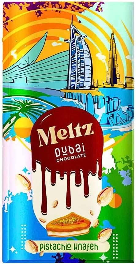 Chocolate premium Dubai de KnaFeh y pistacho "Meltz" - Imagen 3