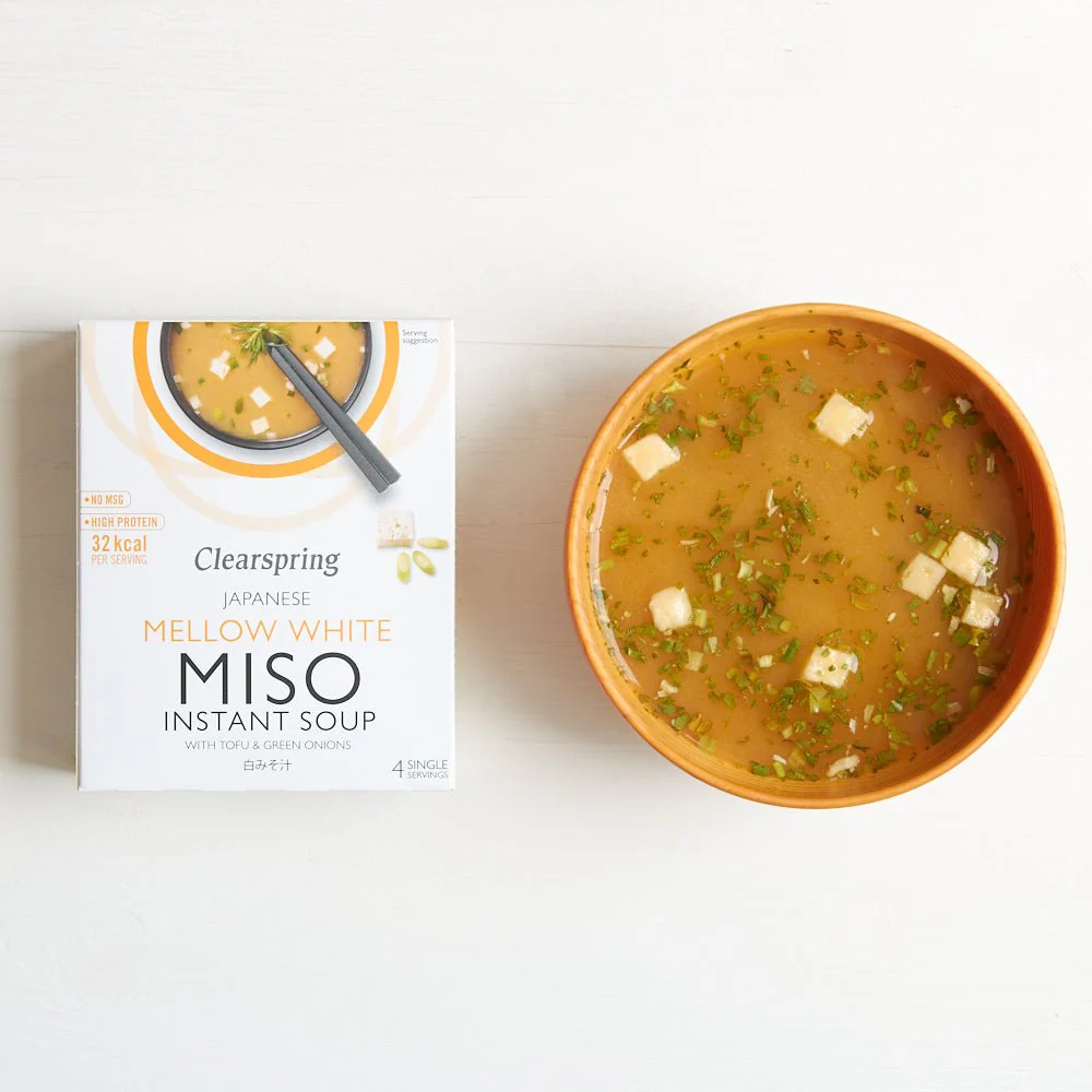 Sopa de miso instantánea - Mellow White con tofu "Clearspring"