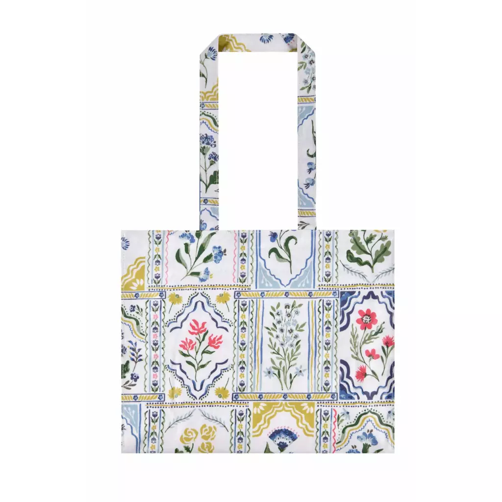 Bolso tote mediano con revestimiento de PVC Boho Floral "Ulster Weavers"