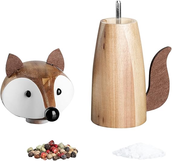 Molinillo de especias de madera zorro marrón "Leonardo" - Imagen 4