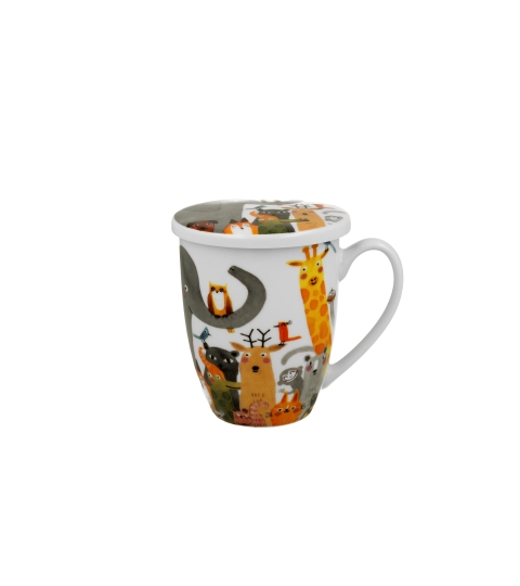 TISANERA (TAZA CON FILTRO Y TAPA) 360 ML. ANIMALS "DUO" - Imagen 2