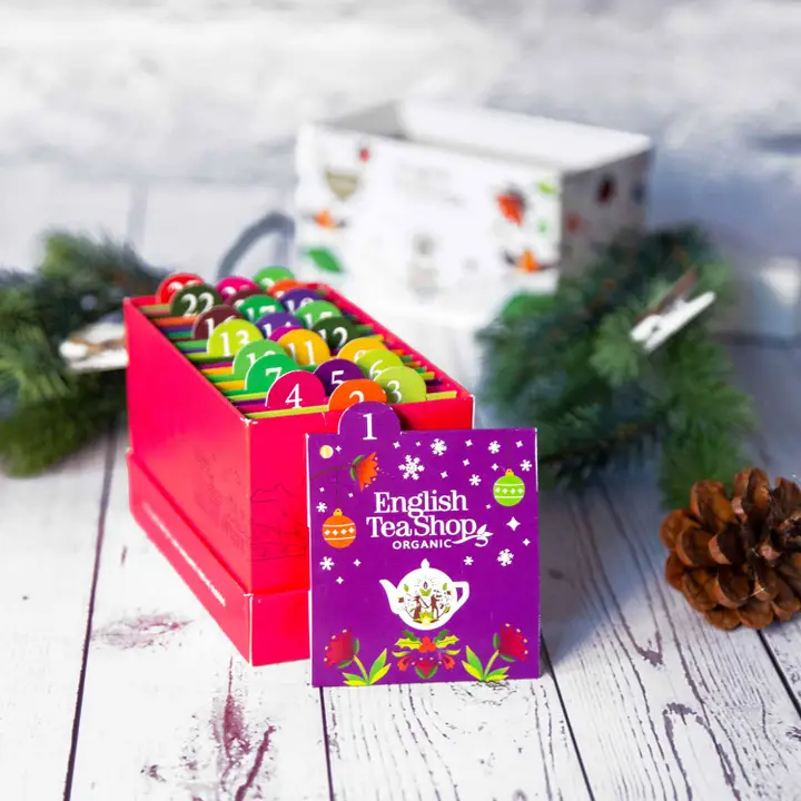 BIO Té Calendario de Adviento 2025 "Cuenta Regresiva de Navidad" blanco, 25 bolsitas de té "ETS" - Imagen 3