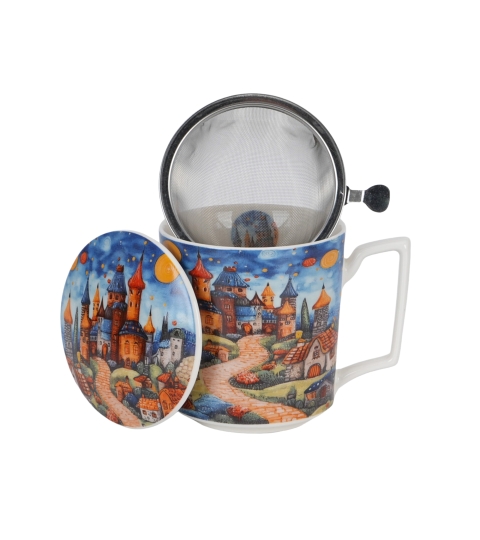 TISANERA (TAZA CON FILTRO Y TAPA) SLEEPY KINGDOM 450 ML. "DUO" - Imagen 2