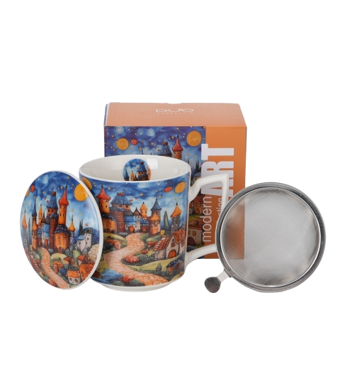 TISANERA (TAZA CON FILTRO Y TAPA) SLEEPY KINGDOM 450 ML. "DUO"