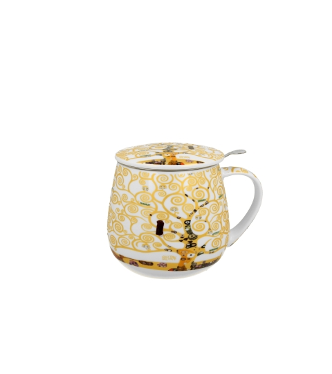 Taza con Infusor y tapa 450 ml. ÁRBOL DE LA VIDA de Gustav Klimt "DUO" - Imagen 2