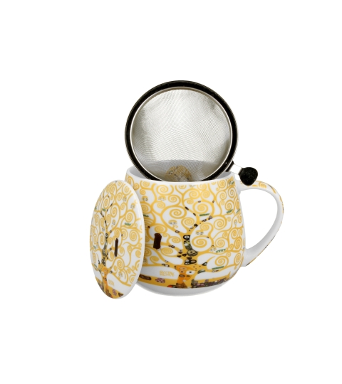 Taza con Infusor y tapa 450 ml. ÁRBOL DE LA VIDA de Gustav Klimt "DUO" - Imagen 3