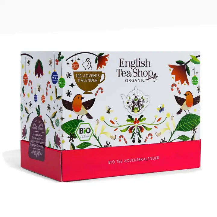 BIO Té Calendario de Adviento 2025 "Cuenta Regresiva de Navidad" blanco, 25 bolsitas de té "ETS" - Imagen 4