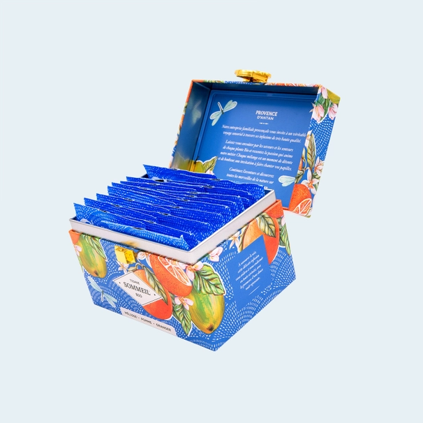 Cofre de metal Tisana Sueño Bio* 20 bolsitas "PROVENCE D'ANTAN" - Imagen 2