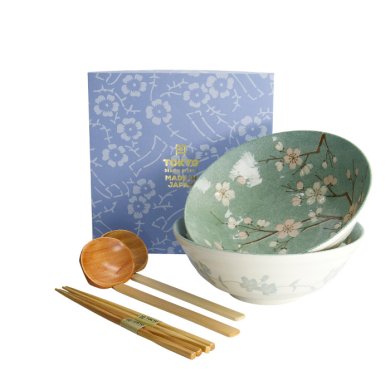 Set para ramen, 6 piezas Fujisakura verde "Tokyo Design"