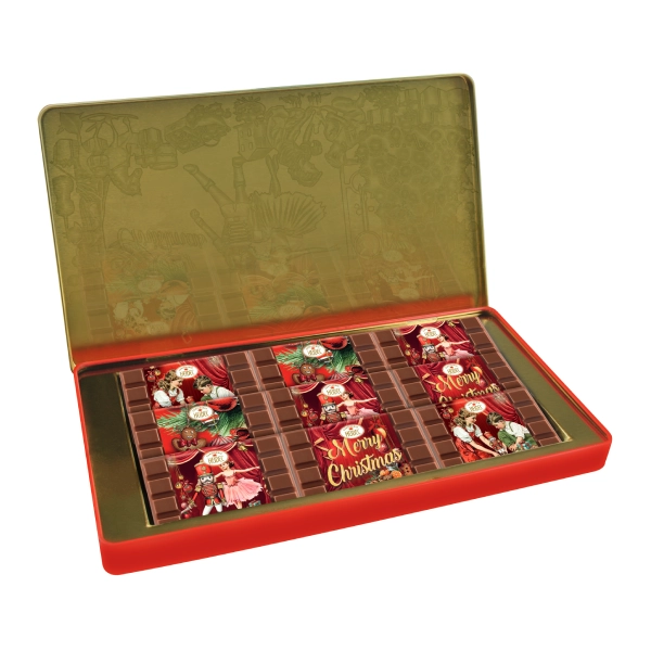 Caja navideña con chocolatinas "Soldadito y Bailarina" - Imagen 3