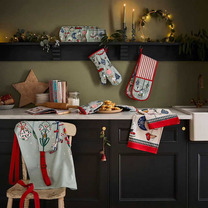 Paño de cocina de algodón con adornos navideños multicolor "ULSTER WEAVERS" - Imagen 3