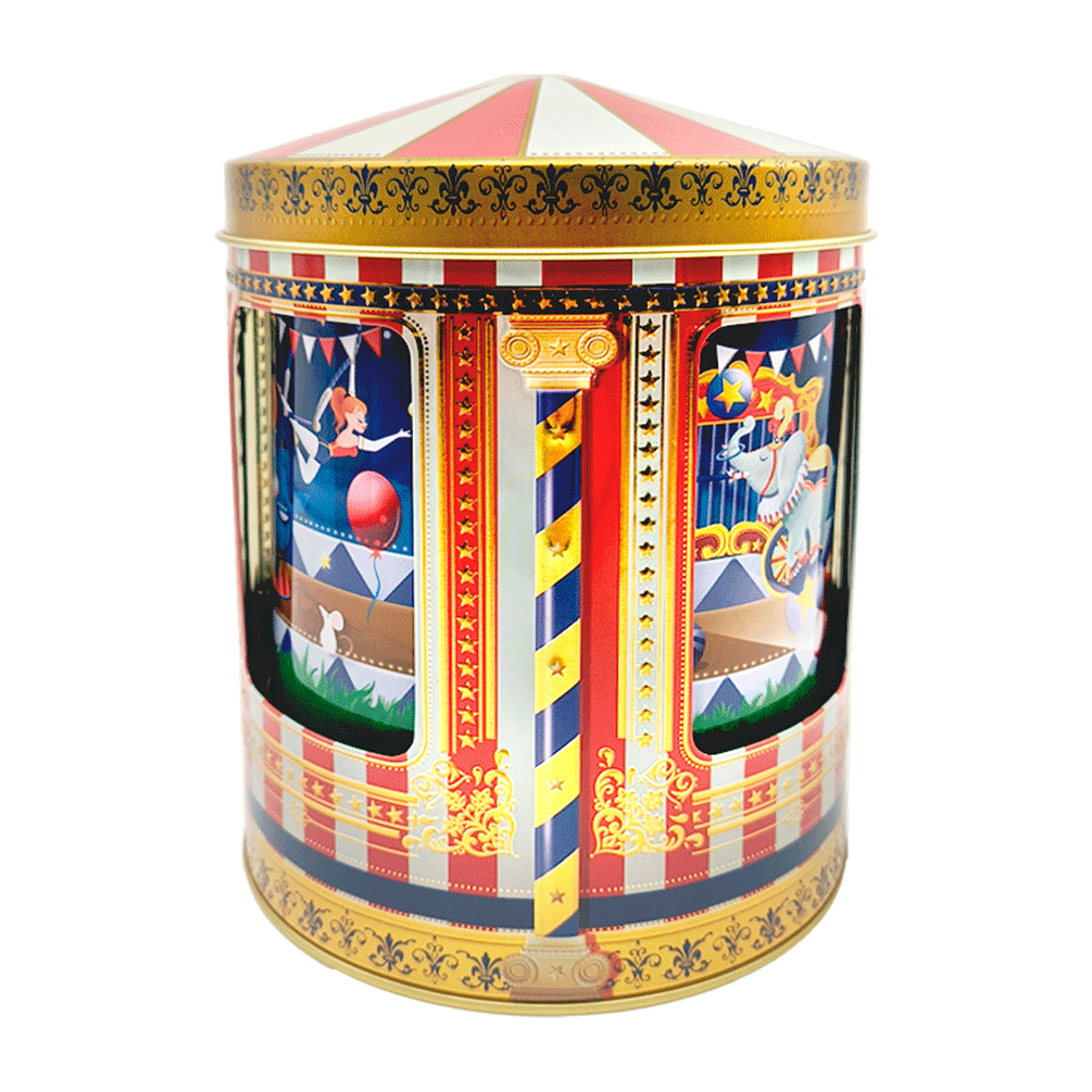Lata musical bombones praliné leche 'Carrusel Circus' 150g