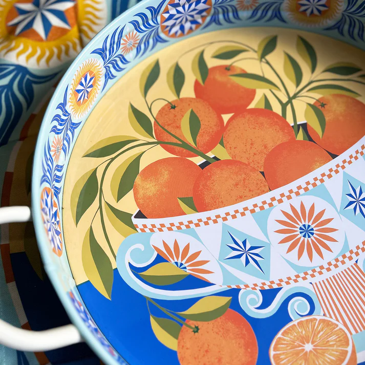 Bandeja con asa grande para naranjas "Printer Johnson " - Imagen 2