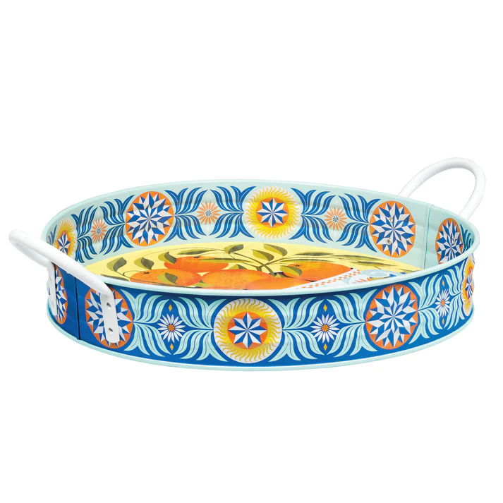 Bandeja con asa grande para naranjas "Printer Johnson "