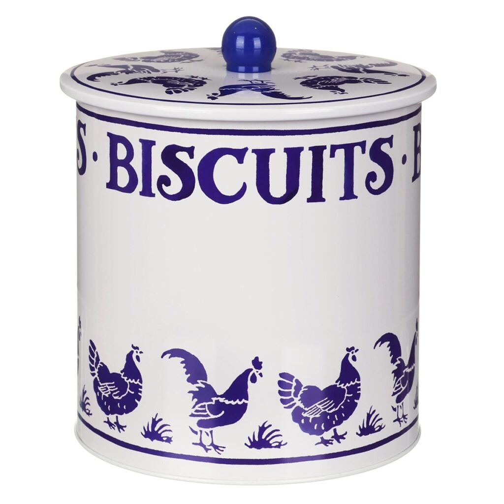 LATA Barril GALLETERO GRANDE Blue Hens "Emma Bridgewater "