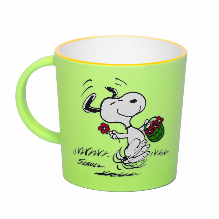 TAZA RECICLADA SNOOPY QUE TENGAS UN BUEN DÍA "QUY CUP"