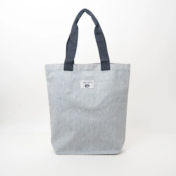 Bolso Tote Bordado Gato "Kusuguru Japón" – Azul Claro - Imagen 7