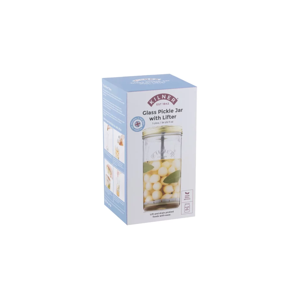 Tarro para encurtidos con elevador de 1 litro "KILNER" - Imagen 4