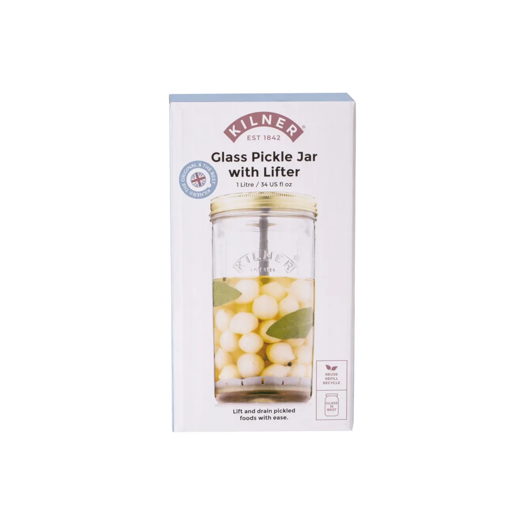 Tarro para encurtidos con elevador de 1 litro "KILNER" - Imagen 2