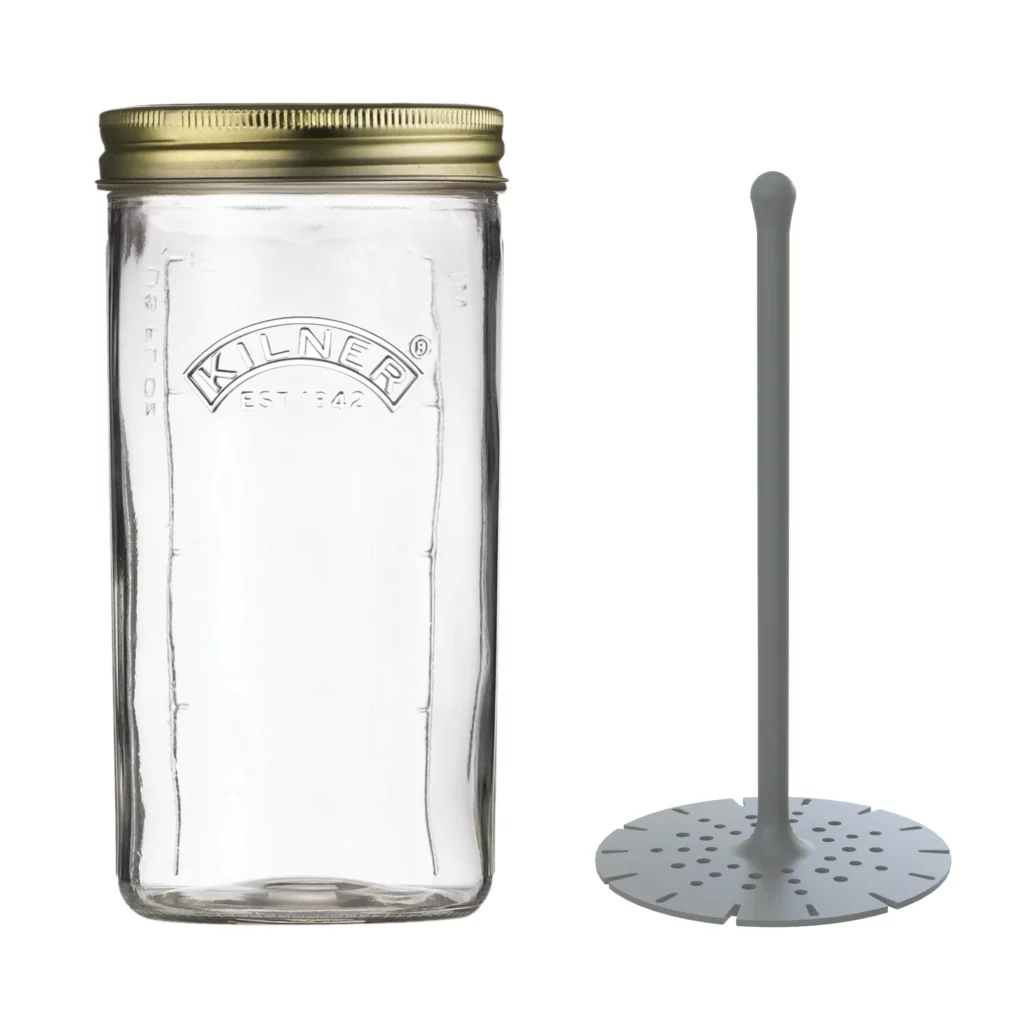 Tarro para encurtidos con elevador de 1 litro "KILNER"