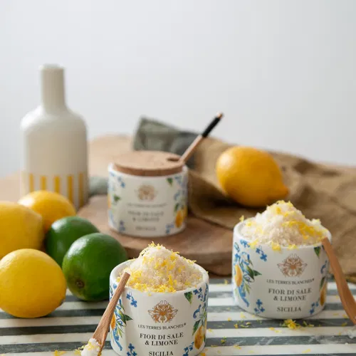 Flores de sal siciliana y limones 50 g "Les Terres Blanches" - Imagen 3