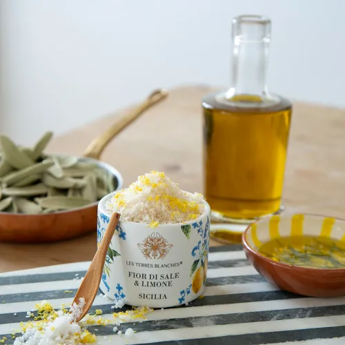 Flores de sal siciliana y limones 50 g "Les Terres Blanches" - Imagen 2