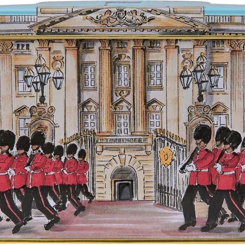 Lata de té para 40 personas del Palacio de Buckingham y el Calvario del Rey - Imagen 2