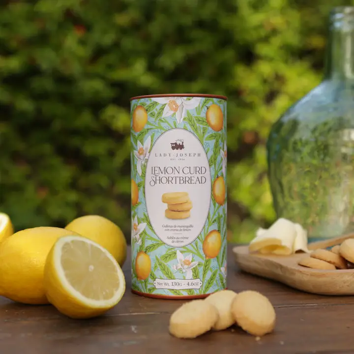 Galletas de mantequilla y limón Lemon curd shortbread 130g "Lady Joseph" - Imagen 4