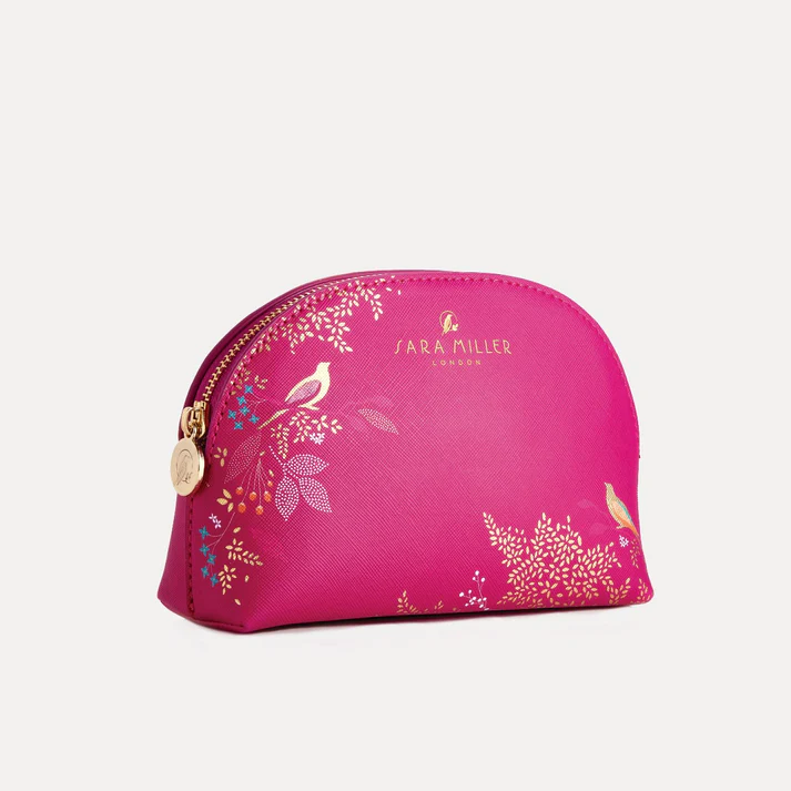 Neceser pequeño con diseño de pájaros rosas "Sara Miller" - Imagen 4