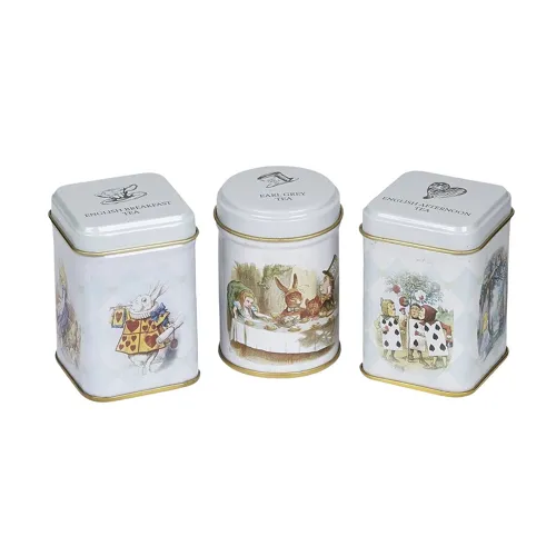 Juego de 3 latas de té inglés de Alicia en el país de las maravillas - Imagen 3