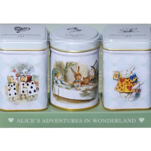 Juego de 3 latas de té inglés de Alicia en el país de las maravillas - Imagen 4
