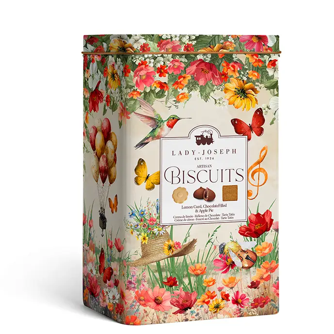 Surtido de galletas en caja campestre de regalo 300gr "Lady Joseph"