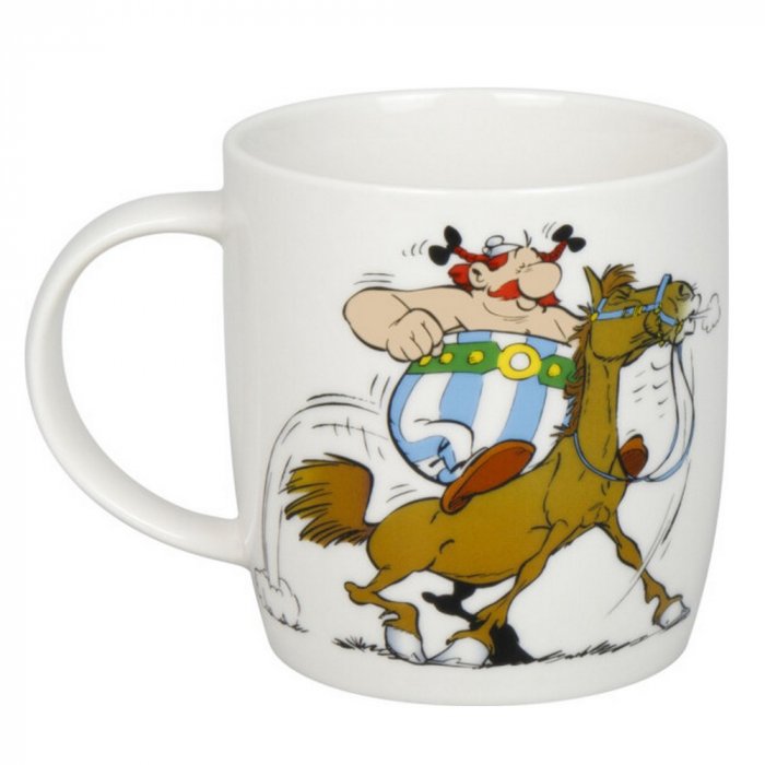Mug en porcelana Asterix y Obelix (Equitación)"Könitz " - Imagen 2