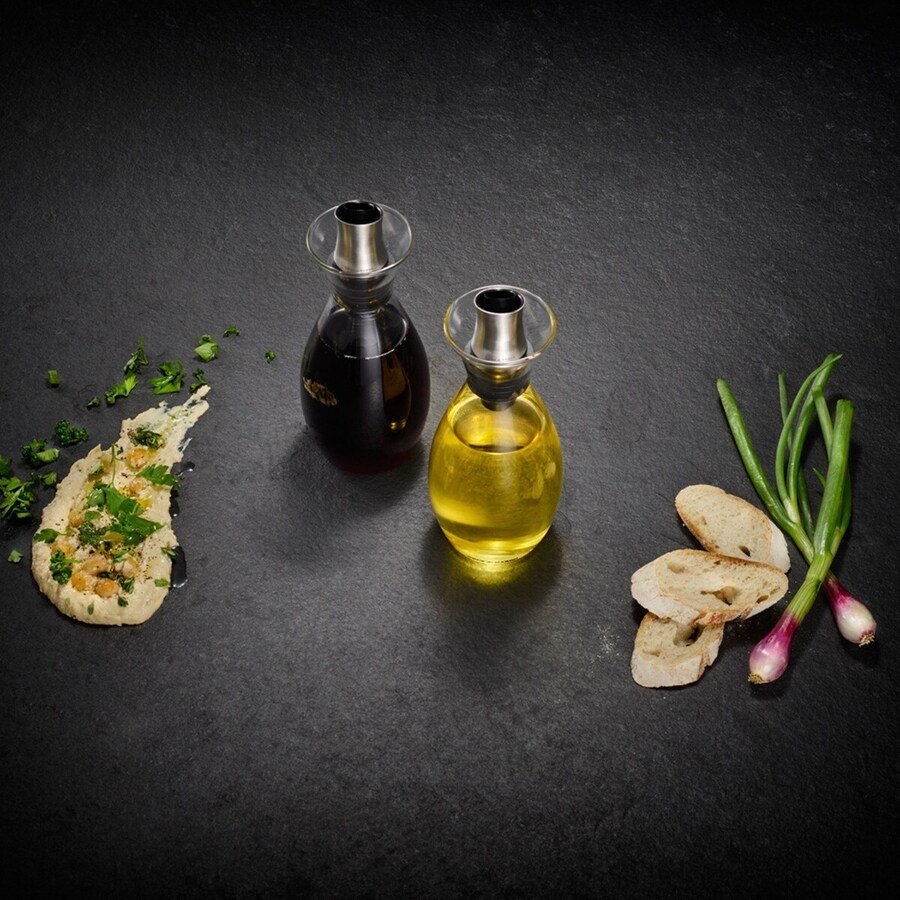Aceitera / vinagrera Cristal antigoteo con regulador Cole & Mason " - Imagen 4