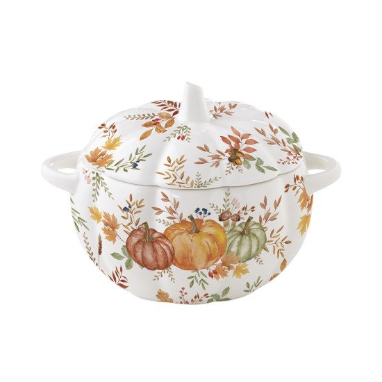 Cuenco para sopa con tapa, porcelana, 19 x 16 cm, "Harvest" - Easy Life