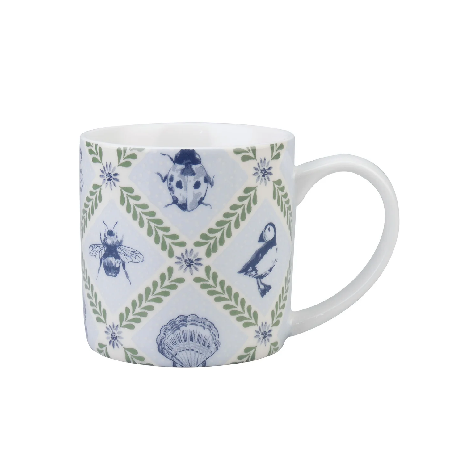 Taza de porcelana fina Coastal Treasures en color azul "ULSTER WEAVERS"