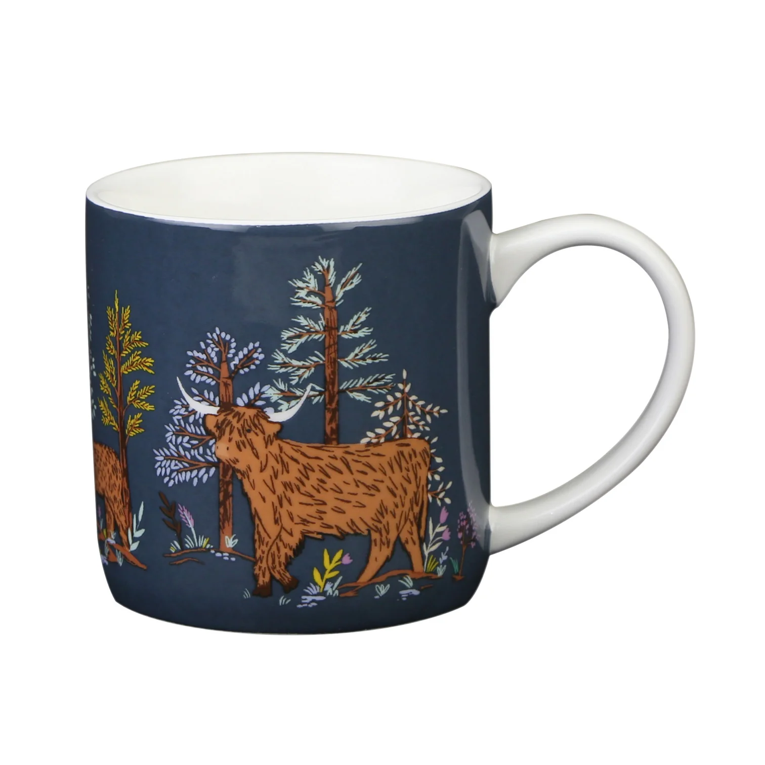 Taza de porcelana fina Connie la Vaca en color azul marino "ULSTER WEAVERS"
