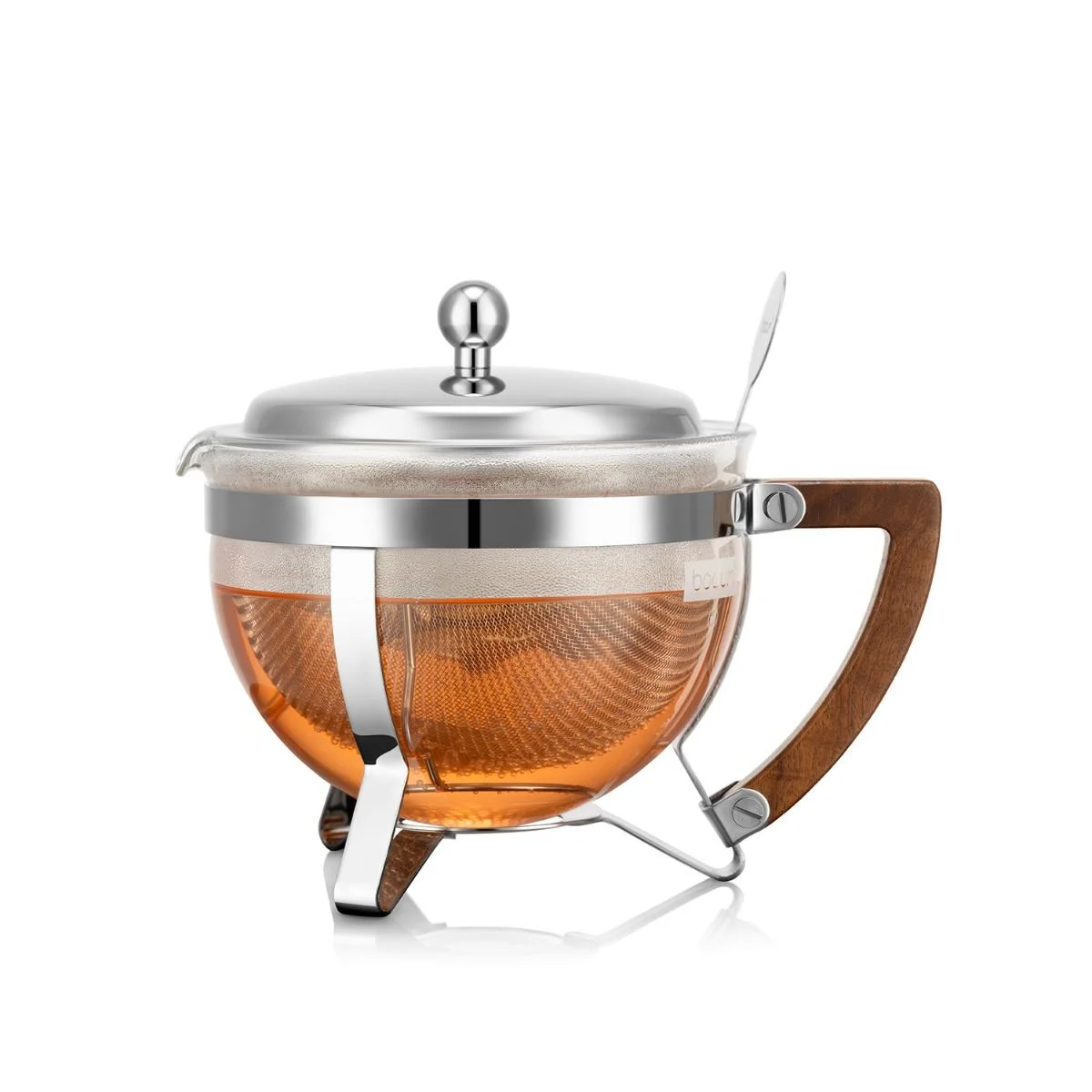 Tetera con filtro de acero inoxidable, 1 l, mango de madera "BODUM"