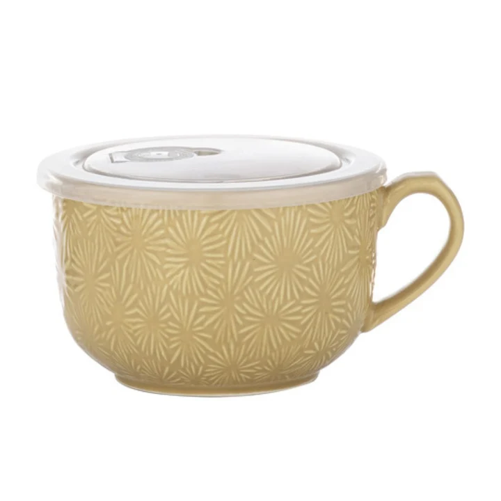 Taza para microondas de 600 ml con tapa -Oliva"Ladelle Oxley"