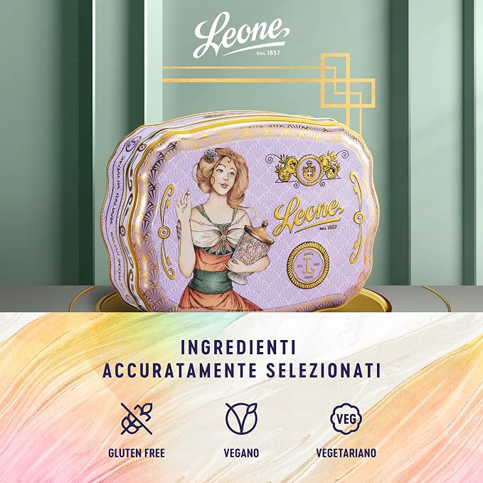 Lata lila Vintage 200gr gelatinas Liberty "Leone" - Imagen 3