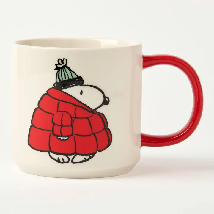 Taza Peanuts con abrigo